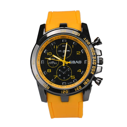 Fashion Men's Digital Watch Stainless Steel Luxury Sport Analog Quartz Modern Men Wrist Watch Yellow Relogio Masculino