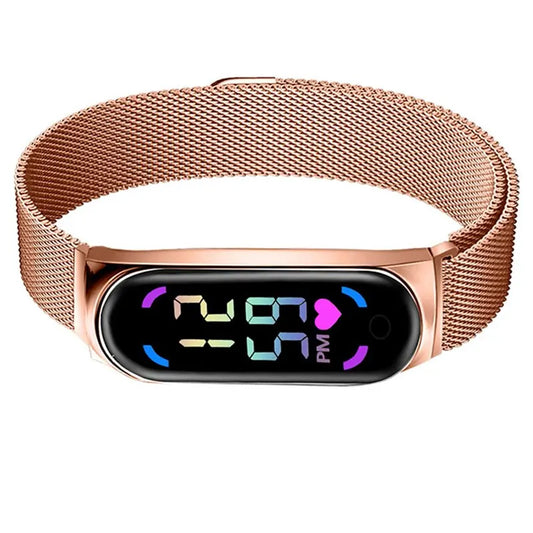 LED Women Watch Magnetic 2023 New LED Women Watch Magnetic Watchband Strap Waterproof Touch Feminine Clock Fashion Digital Wristwatches