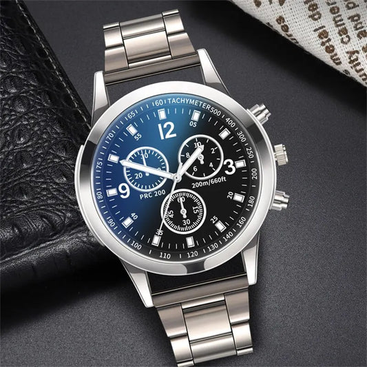 Fashion Mens Stainless Steel Watches Luxury Quartz Wristwatch Clock Men Business Casual Watch Relogio Masculino