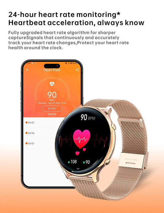 2024 New Smart watch function HD call 120+ Sport Mode for Android iOS Women's heart rate blood pressure smartwatch