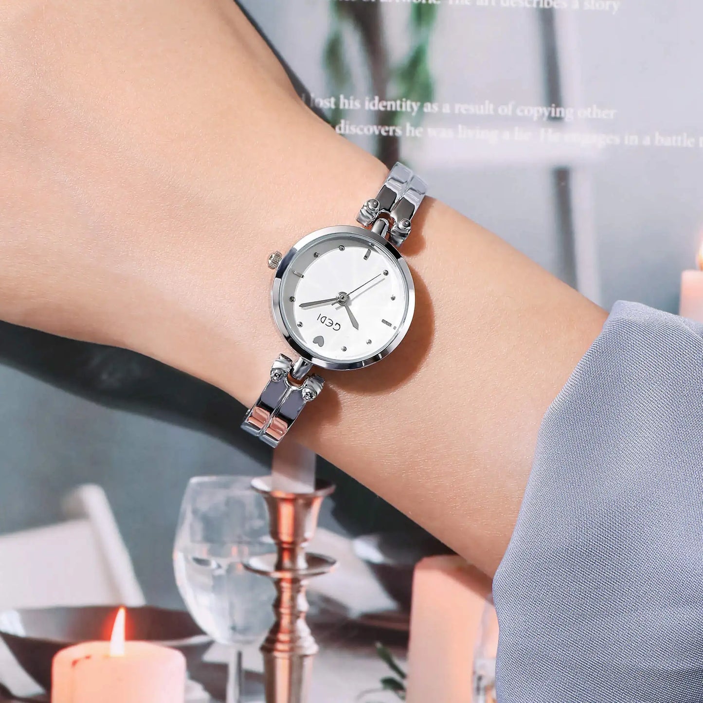 Ladies Light Luxury Premium Metal Watch Waterproof