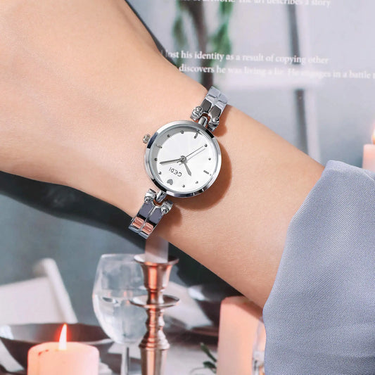 Ladies Light Luxury Premium Metal Watch Waterproof
