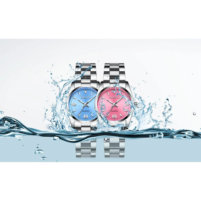 Fashion Pink Dial Watches For Women