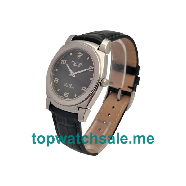 Replica Rolex Cellini 5330 UK - 35MM Steel Male Rolex Cellini Replica Watches - Blingwatches.co.uk