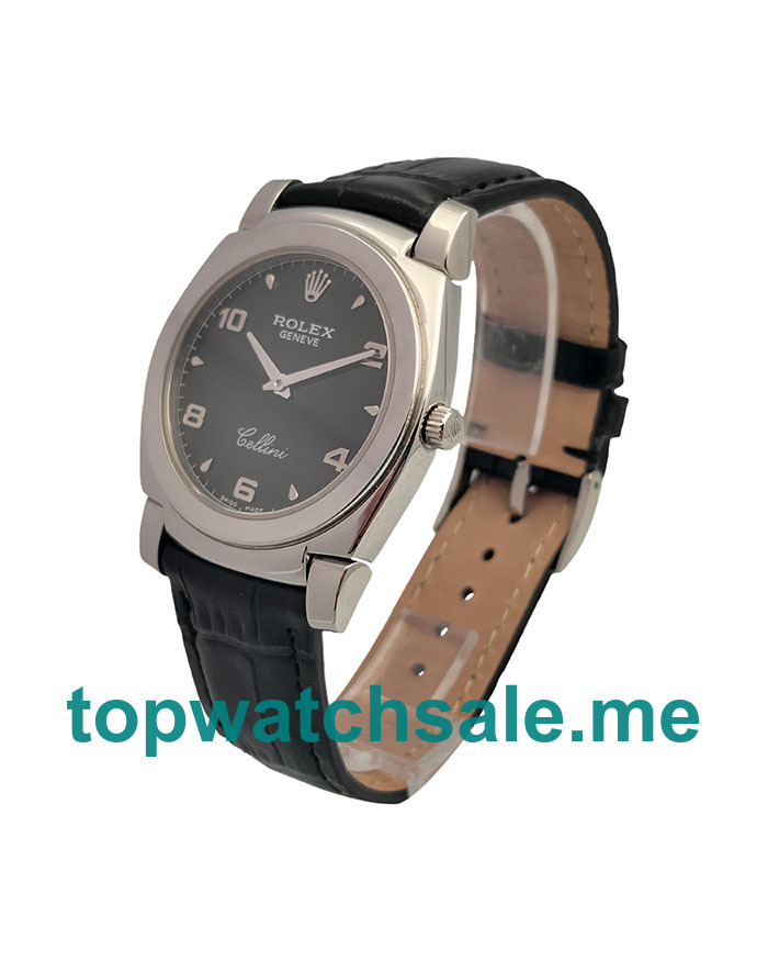 Replica Rolex Cellini 5330 UK - 35MM Steel Male Rolex Cellini Replica Watches - Blingwatches.co.uk