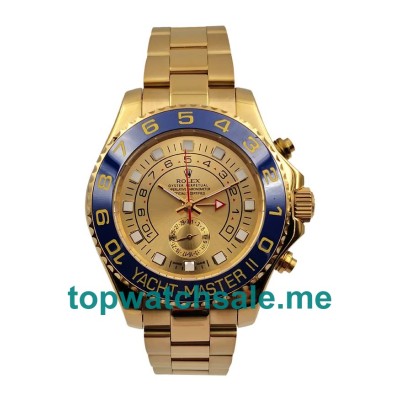 Replica Rolex Yacht-Master II 116688 UK - 44.5MM Gold Male Rolex Yacht-Master II Replica Watches - Blingwatches.co.uk