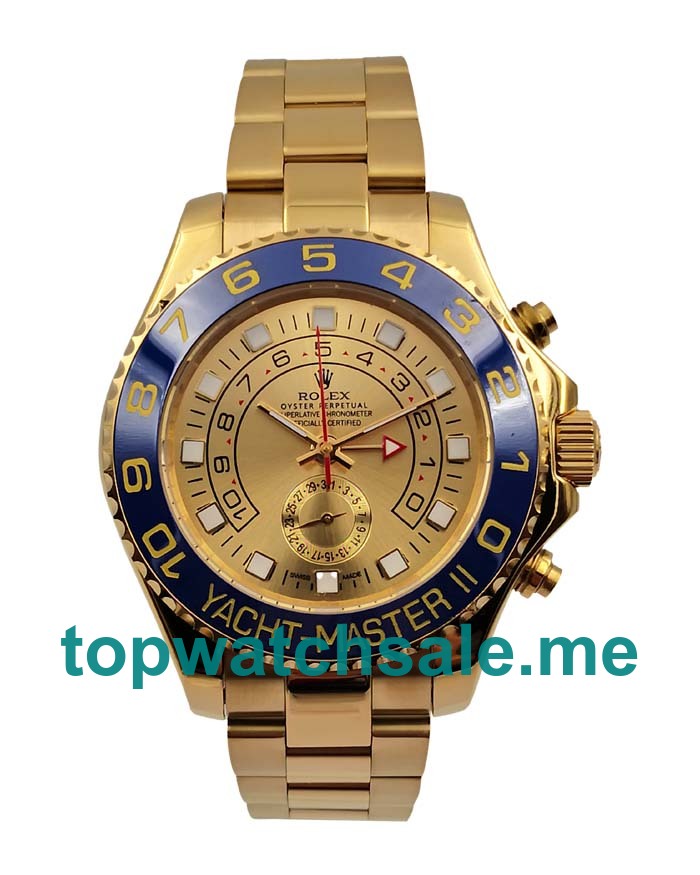 Replica Rolex Yacht-Master II 116688 UK - 44.5MM Gold Male Rolex Yacht-Master II Replica Watches - Blingwatches.co.uk