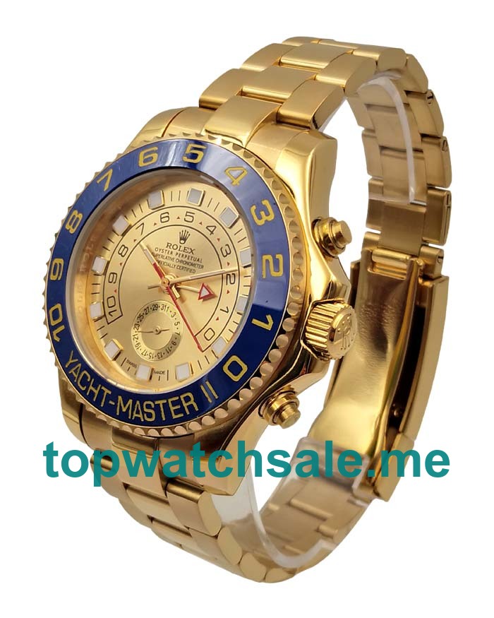 Replica Rolex Yacht-Master II 116688 UK - 44.5MM Gold Male Rolex Yacht-Master II Replica Watches - Blingwatches.co.uk