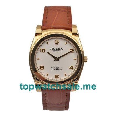Replica Rolex Cellini 5330 UK - 36MM Gold Male Rolex Cellini Replica Watches - Blingwatches.co.uk
