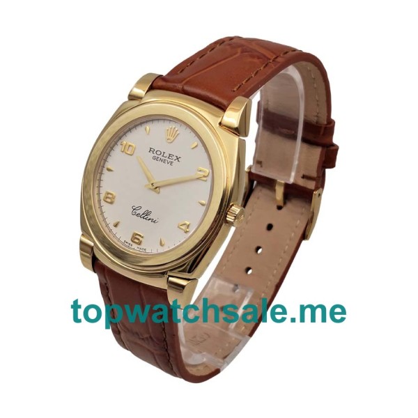 Replica Rolex Cellini 5330 UK - 36MM Gold Male Rolex Cellini Replica Watches - Blingwatches.co.uk