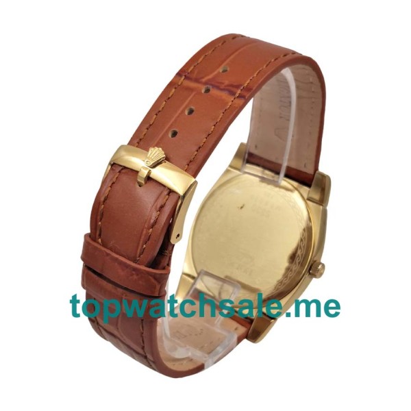 Replica Rolex Cellini 5330 UK - 36MM Gold Male Rolex Cellini Replica Watches - Blingwatches.co.uk