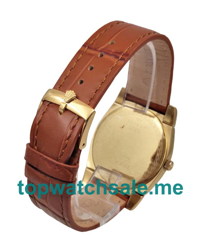 Replica Rolex Cellini 5330 UK - 36MM Gold Male Rolex Cellini Replica Watches - Blingwatches.co.uk