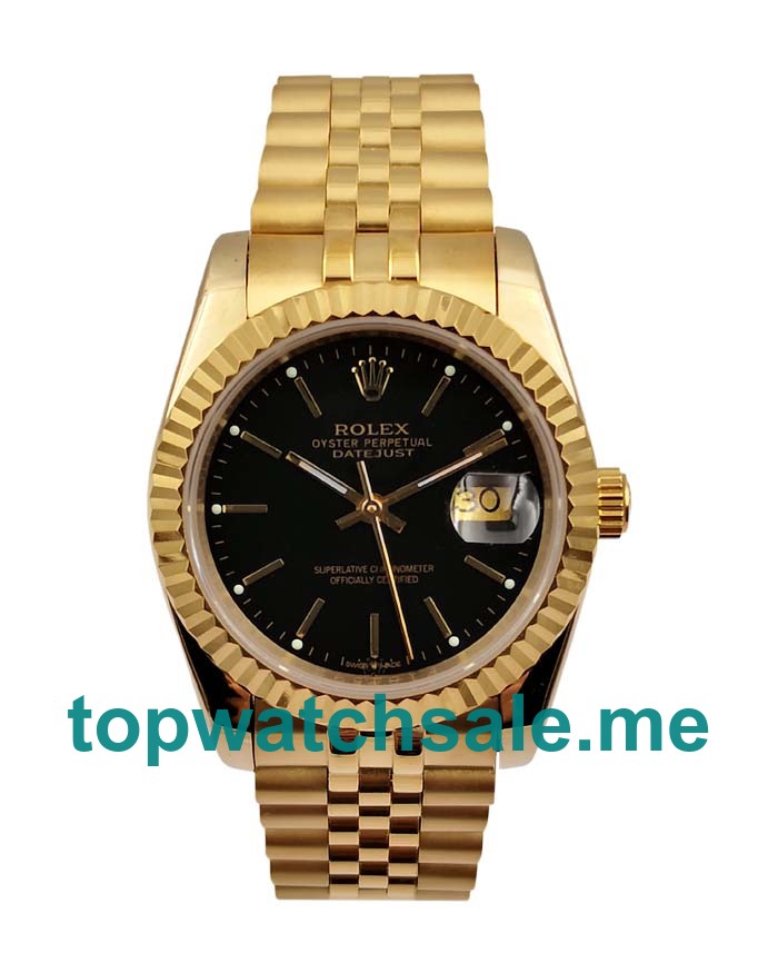 Replica Rolex Datejust 116238 UK - 36MM Gold All Rolex Datejust Replica Watches - Blingwatches.co.uk