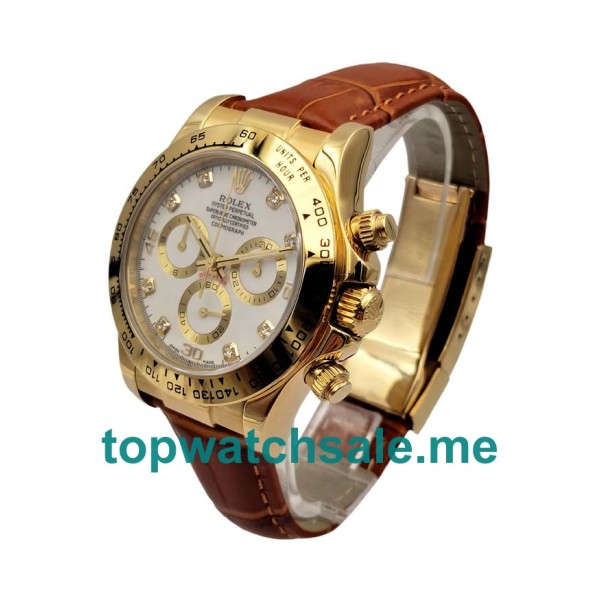 Replica Rolex Cosmograph Daytona 116508 JH UK - 40MM Yellow Gold Male Rolex Cosmograph Daytona Replica Watches - Blingwatches.co.uk