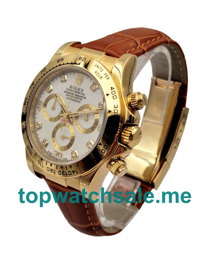 Replica Rolex Cosmograph Daytona 116508 JH UK - 40MM Yellow Gold Male Rolex Cosmograph Daytona Replica Watches - Blingwatches.co.uk