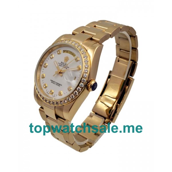 Replica Rolex Day-Date 18048 UK- 36MM Steel Gold Rolex Day-Date Replica Watches - Blingwatches.co.uk