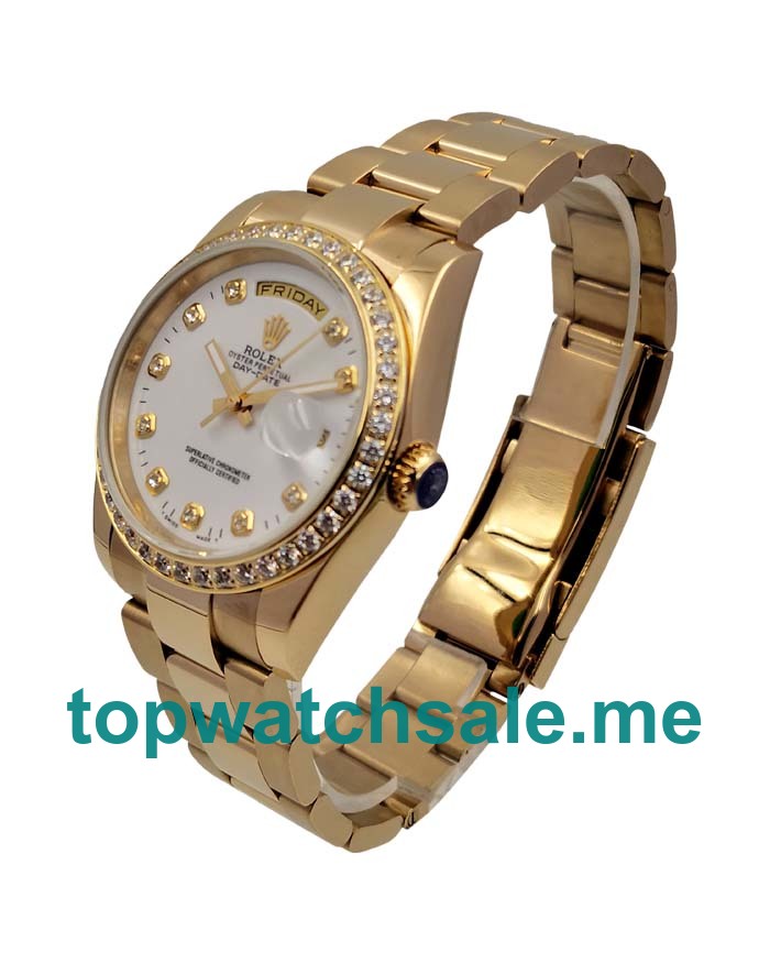 Replica Rolex Day-Date 18048 UK- 36MM Steel Gold Rolex Day-Date Replica Watches - Blingwatches.co.uk