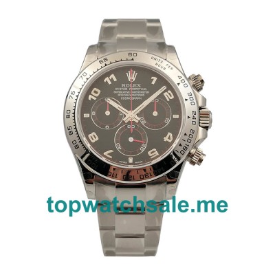 Replica Rolex Daytona 116509 UK - 40MM Steel Male Rolex Daytona Replica Watches - Blingwatches.co.uk