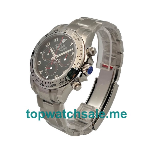 Replica Rolex Daytona 116509 UK - 40MM Steel Male Rolex Daytona Replica Watches - Blingwatches.co.uk