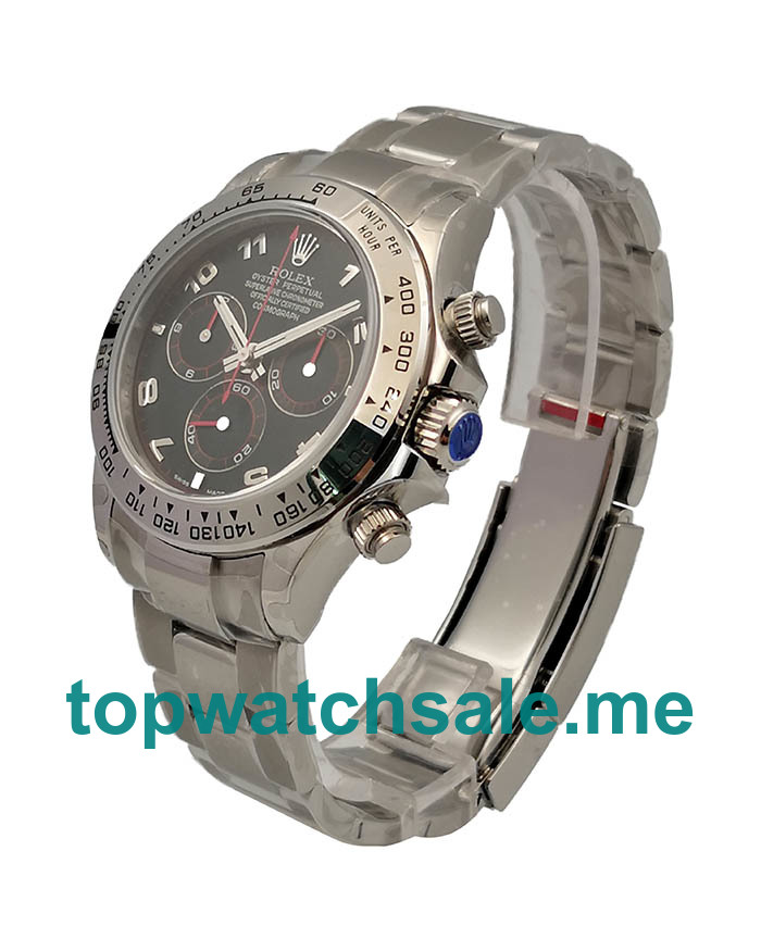 Replica Rolex Daytona 116509 UK - 40MM Steel Male Rolex Daytona Replica Watches - Blingwatches.co.uk