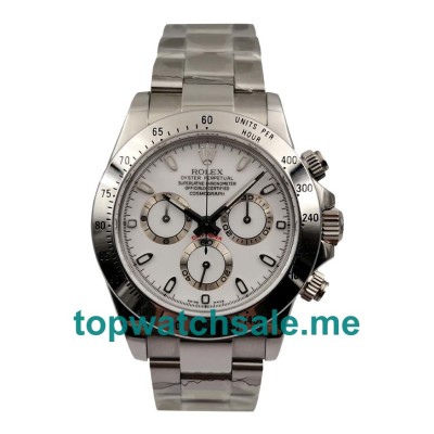 Replica Rolex Daytona 116520 UK - 40MM Steel Male Rolex Daytona Replica Watches - Blingwatches.co.uk