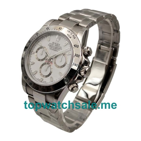 Replica Rolex Daytona 116520 UK - 40MM Steel Male Rolex Daytona Replica Watches - Blingwatches.co.uk