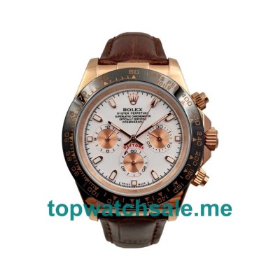 Replica Rolex Daytona 116515 LN UK - 40MM Rose Gold Male Rolex Daytona Replica Watches - Blingwatches.co.uk