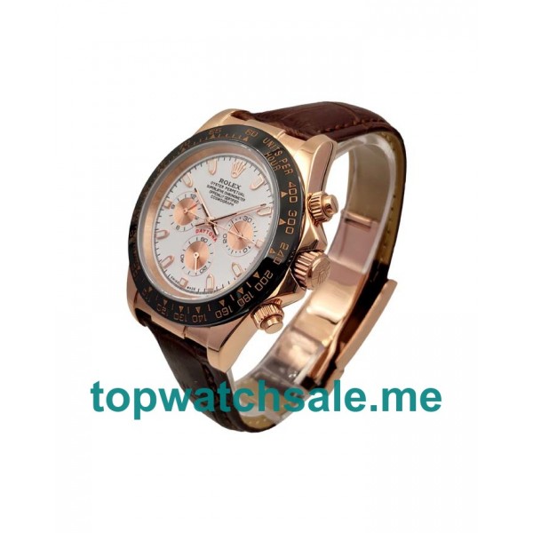 Replica Rolex Daytona 116515 LN UK - 40MM Rose Gold Male Rolex Daytona Replica Watches - Blingwatches.co.uk