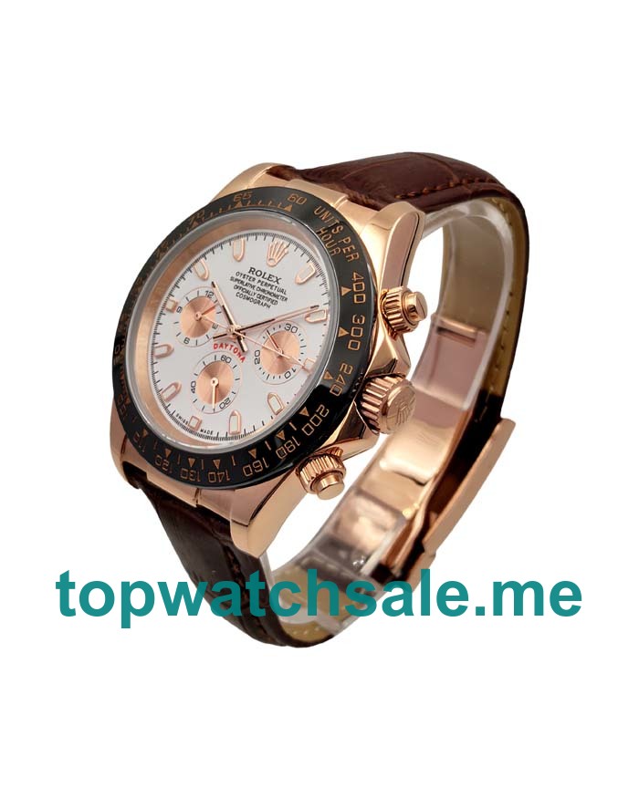 Replica Rolex Daytona 116515 LN UK - 40MM Rose Gold Male Rolex Daytona Replica Watches - Blingwatches.co.uk