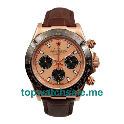 Replica Rolex Daytona 116515 LN UK - 40MM Rose Gold Male Rolex Daytona Replica Watches - Blingwatches.co.uk