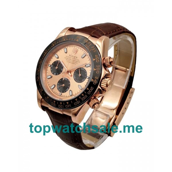 Replica Rolex Daytona 116515 LN UK - 40MM Rose Gold Male Rolex Daytona Replica Watches - Blingwatches.co.uk