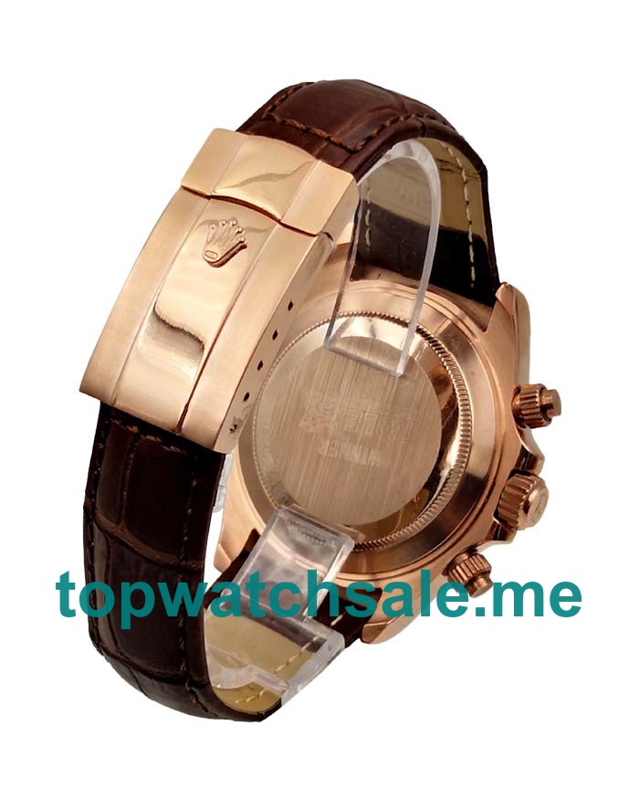 Replica Rolex Daytona 116515 LN UK - 40MM Rose Gold Male Rolex Daytona Replica Watches - Blingwatches.co.uk