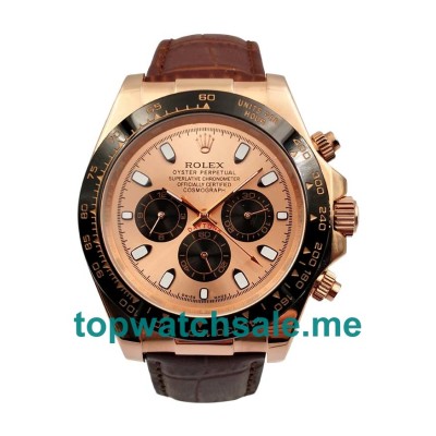 Replica Rolex Daytona 116515 LN UK - 40MM Rose Gold Male Rolex Daytona Replica Watches - Blingwatches.co.uk