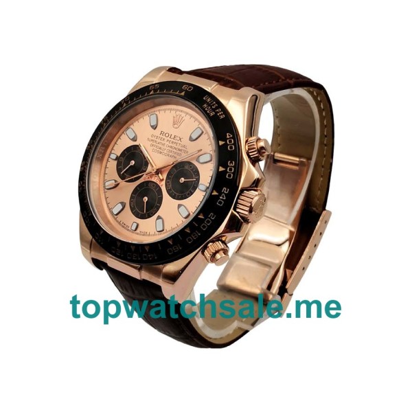 Replica Rolex Daytona 116515 LN UK - 40MM Rose Gold Male Rolex Daytona Replica Watches - Blingwatches.co.uk