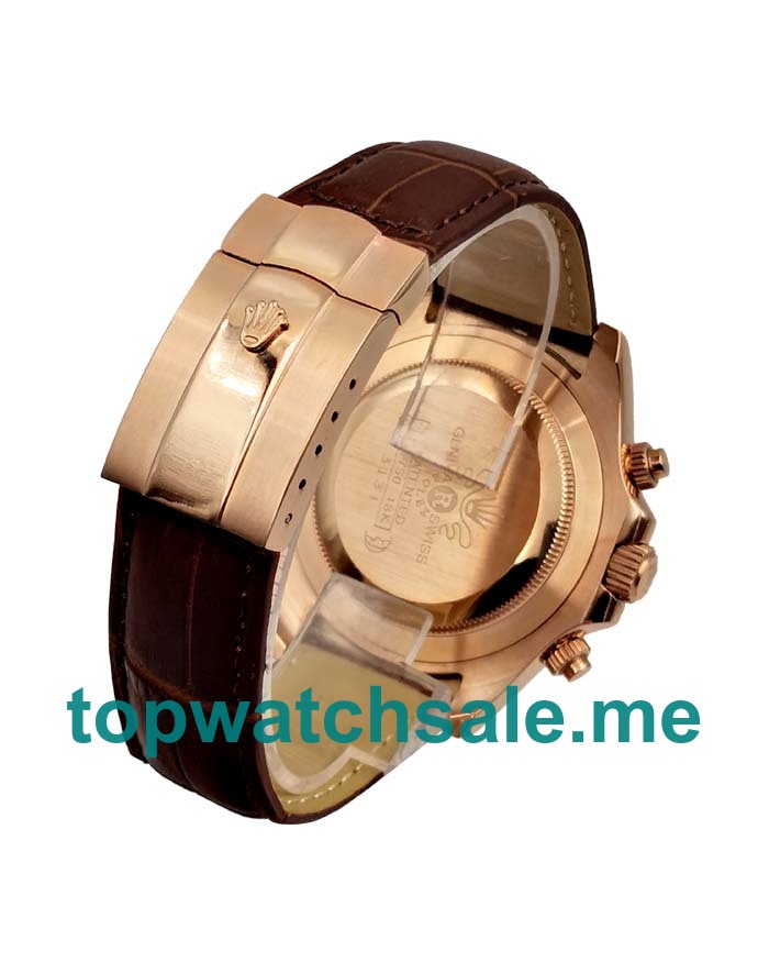 Replica Rolex Daytona 116515 LN UK - 40MM Rose Gold Male Rolex Daytona Replica Watches - Blingwatches.co.uk
