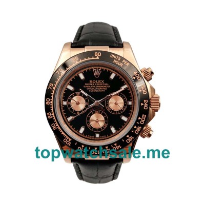Replica Rolex Daytona 116515 LN UK - 40MM Rose Gold Male Rolex Daytona Replica Watches - Blingwatches.co.uk