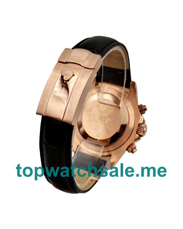 Replica Rolex Daytona 116515 LN UK - 40MM Rose Gold Male Rolex Daytona Replica Watches - Blingwatches.co.uk