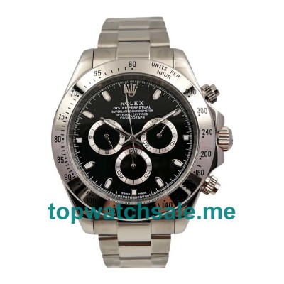 Replica Rolex Daytona 116520 UK- 42MM Steel Male Rolex Daytona Replica Watches - Blingwatches.co.uk