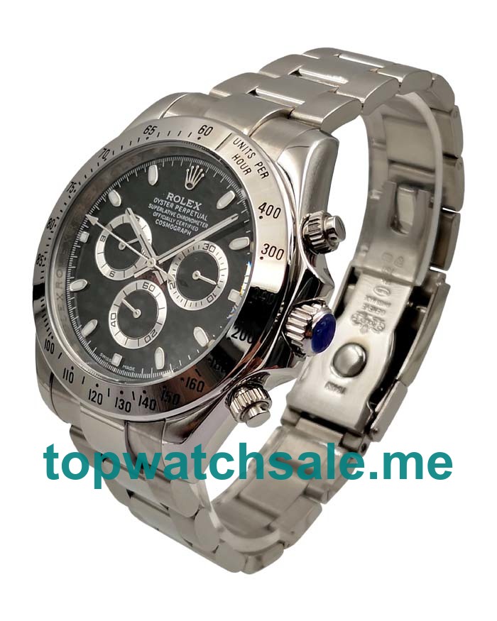 Replica Rolex Daytona 116520 UK- 42MM Steel Male Rolex Daytona Replica Watches - Blingwatches.co.uk