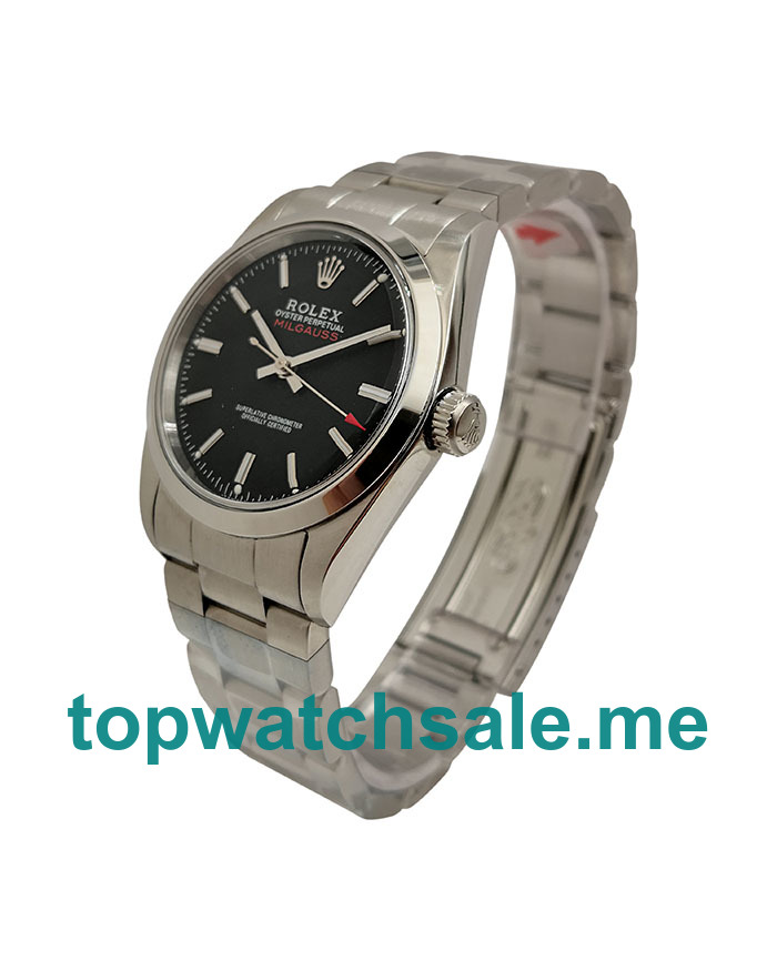 Replica Rolex Milgauss Ref.1019 UK - 36.5MM Steel Male Rolex Milgauss Replica Watches - Blingwatches.co.uk