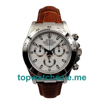 Replica Rolex Daytona 116520 UK - 40MM Steel Male Rolex Daytona Replica Watches - Blingwatches.co.uk