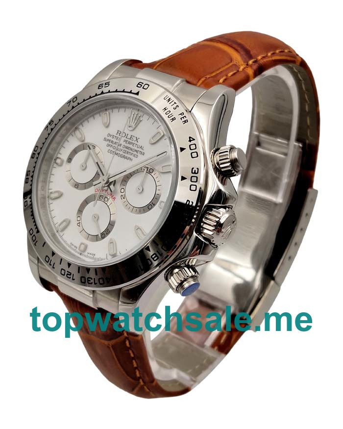 Replica Rolex Daytona 116520 UK - 40MM Steel Male Rolex Daytona Replica Watches - Blingwatches.co.uk