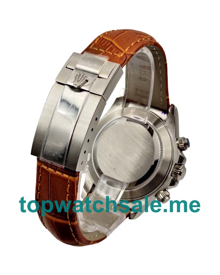 Replica Rolex Daytona 116520 UK - 40MM Steel Male Rolex Daytona Replica Watches - Blingwatches.co.uk