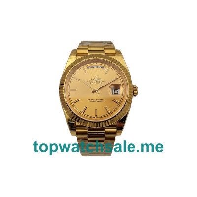 Replica Rolex Day-Date 228238 UK - 40MM Gold Male Rolex Day-Date Replica Watches - Blingwatches.co.uk