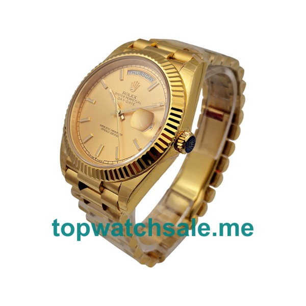 Replica Rolex Day-Date 228238 UK - 40MM Gold Male Rolex Day-Date Replica Watches - Blingwatches.co.uk