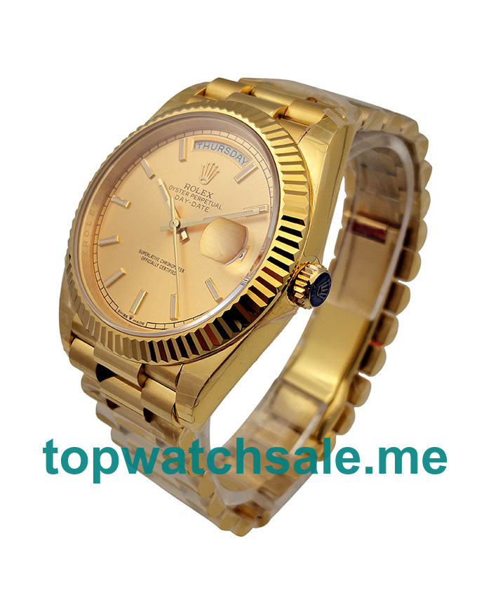 Replica Rolex Day-Date 228238 UK - 40MM Gold Male Rolex Day-Date Replica Watches - Blingwatches.co.uk