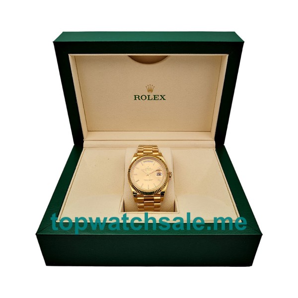 Replica Rolex Day-Date 228238 UK - 40MM Gold Male Rolex Day-Date Replica Watches - Blingwatches.co.uk