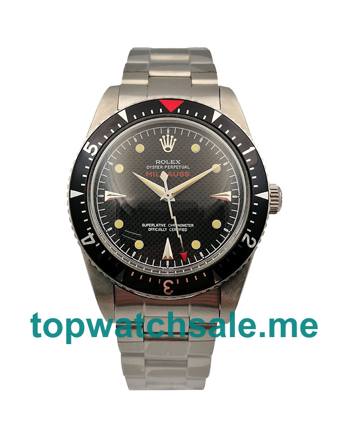 Replica Rolex Milgauss Ref.6541 UK - 39MM Steel Male Rolex Milgauss Replica Watches - Blingwatches.co.uk