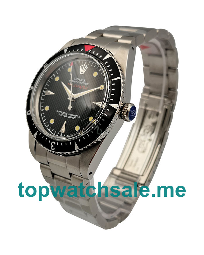 Replica Rolex Milgauss Ref.6541 UK - 39MM Steel Male Rolex Milgauss Replica Watches - Blingwatches.co.uk