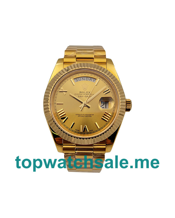 Replica Rolex Day-Date 228238 UK - 40MM Gold Male Rolex Day-Date Replica Watches - Blingwatches.co.uk